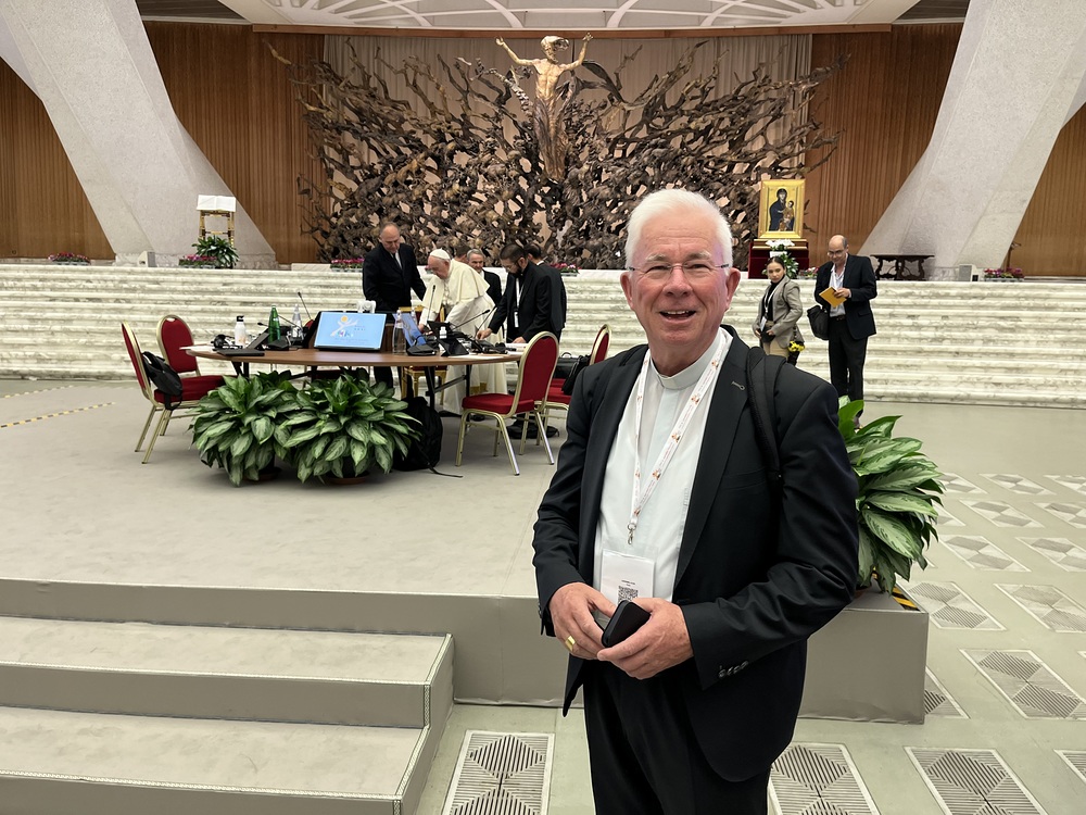 Erzbischof Franz Lackner in der Synodenaula / Erzdiözese Wien / Georg Schimmerl