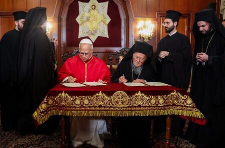 Leo XIV. und Bartholomaios I. unterzeichnen gemeinsame Erklärung am 29.11.2025 im Phanar