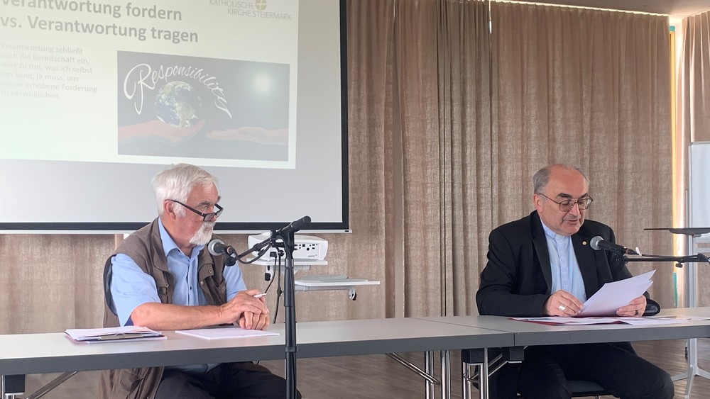 Bischof Krautwaschl der der KBMÖ-Sommerakademie 2022 / KMBÖ